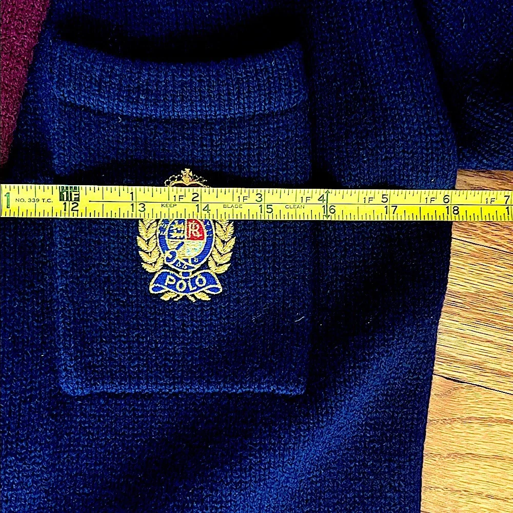 RalphLaurenBlueLabelPristineSignatureRareVtgSchoolBoyBlazerGoldButtonsLambswoolS - Picture 9 of 10